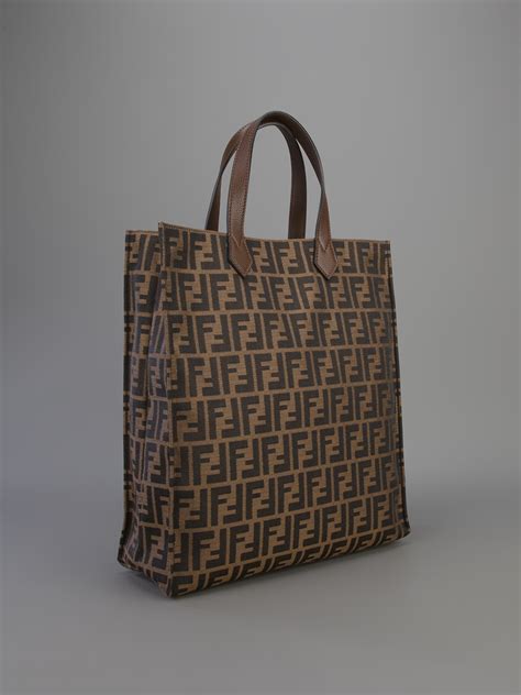 borsa shopper fendi zuccatote|Fendi Zucca Shopper Tote Bag .